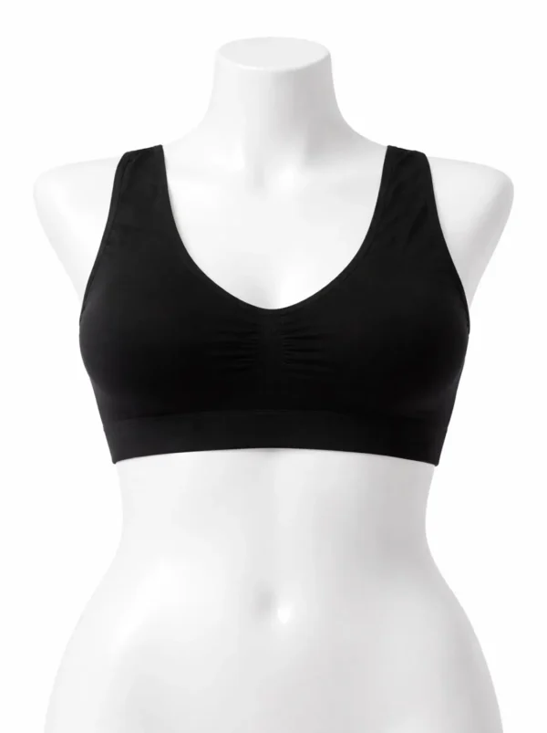 Essential Comfort Black Seamless Sports Bra Size 2X-Small