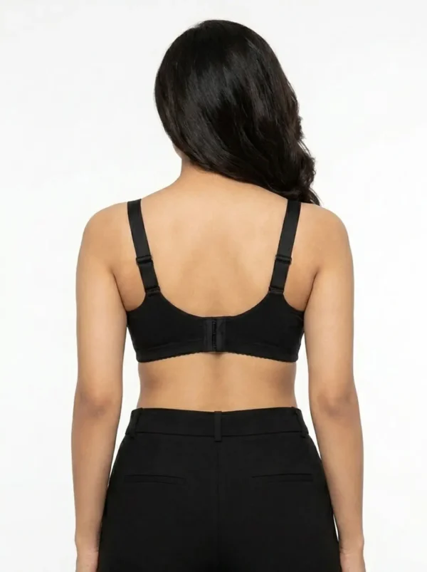 Classic Comfort Black Full-Coverage Support Bra Size Small