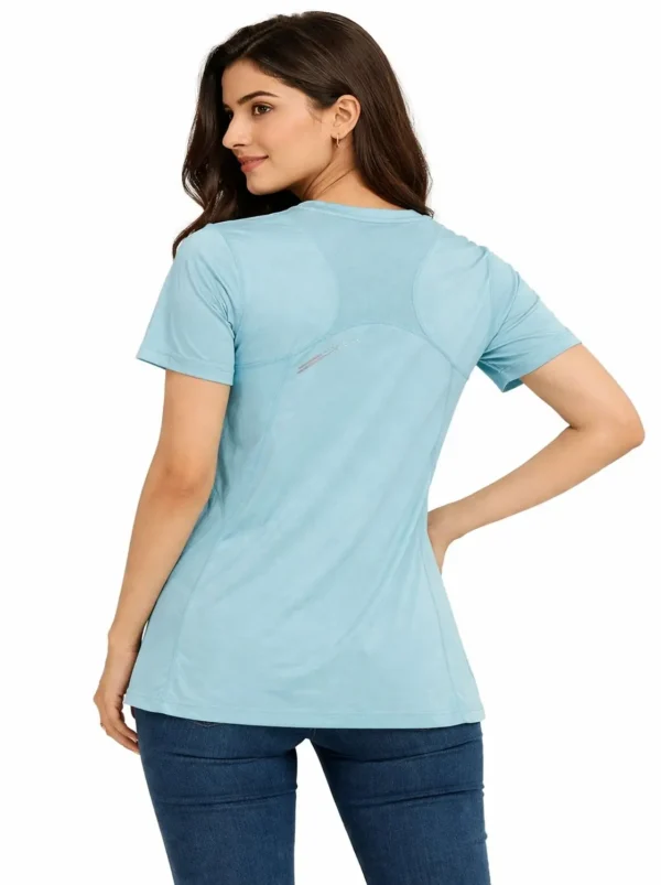 webp65 Original C9 Fit Women’s Sky Blue Performance Active Crew Neck T-Shirt Size Medium