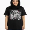 Women’s Black Graphic Quote T-Shirt – “Inner Serial Killer” Print Size 2X-Large