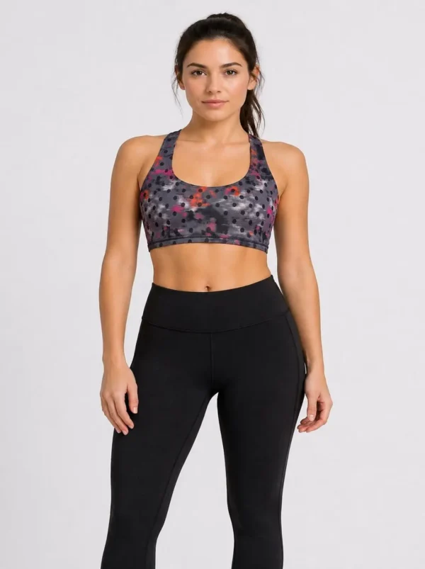 1e Original Lululemon Energy™ Multi-Strap Training Bra – Midnight Prism Dot Small