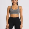 1g Original Lululemon Free to Be Serene™ Multi-Strap Bra – Heathered Grey/Pink Small