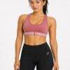 1p Original Gymshark CoreLogo Racerback Sports Bra – Rose Pink Extra Small