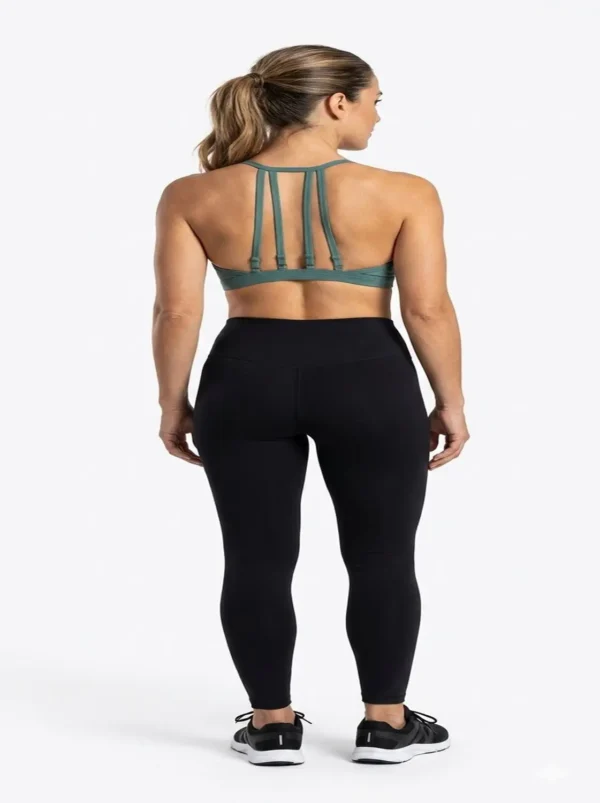 Original Gymshark Architectural Strappy Sports Bra - Dusty Teal Small