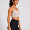 Original Gymshark Women’s Adjustable Strap Essential Training Sports Bra – Beige (Medium Support) Medium