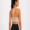 Original Gymshark SculptFit Crossback Support Sports Bra – Light Beige MEDIUM