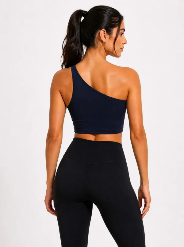 3i Original Gymshark Elevate One-Shoulder Sculpt Sports Bra Navy Blue Medium