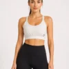 3o Gymshark Essential Sculpt Adjustable Support Sports Bra (White) XXL