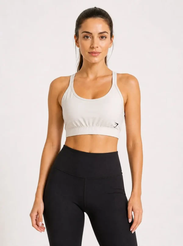 3o Gymshark Essential Sculpt Adjustable Support Sports Bra (White) XXL