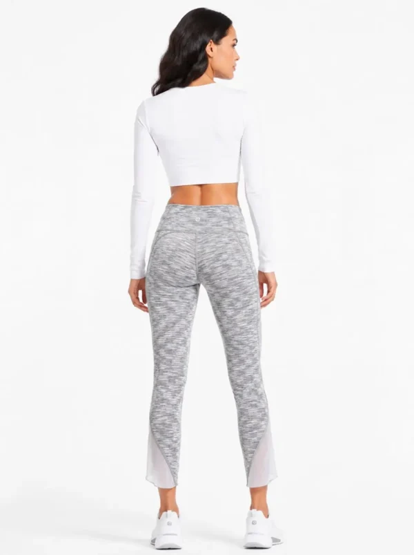 3q Original Lululemon Align High-Rise Mesh Hem Legging – Heather Grey- Small