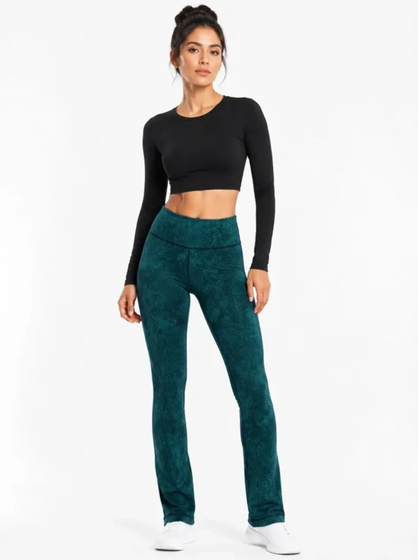 Original Lululemon Align High-Rise Printed Flared Legging Small – Emerald Teal