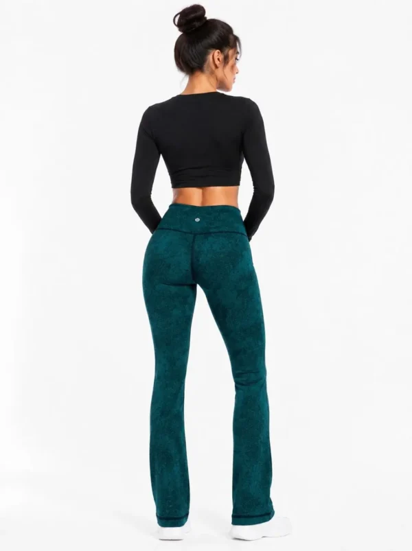 Original Lululemon Align High-Rise Printed Flared Legging Small – Emerald Teal