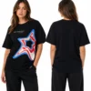 3w Street Echo Oversized Graphic Tee – Black - Medium