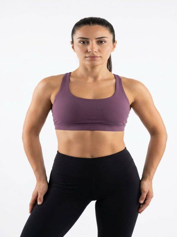 70 Original Lululemon Energy Longline Strappy Sports Bra – Plum Mauve Small