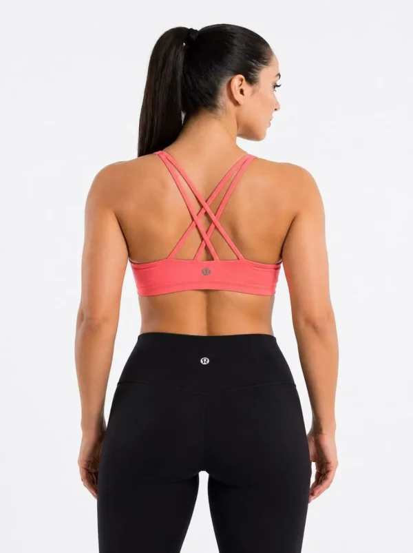 73 Original Lululemon Energy Strappy Sports Bra – Hot Coral Small