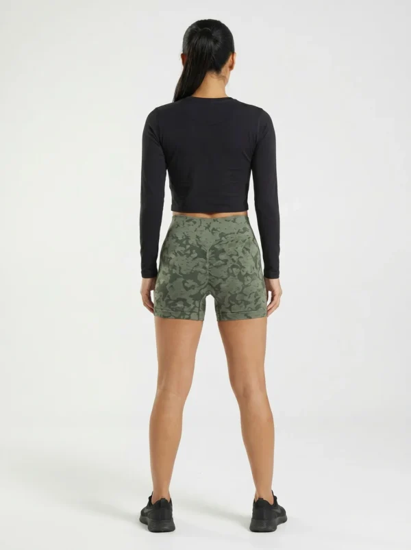 Original Gymshark Camo Seamless Sculpt Training Shorts – Women’s Size: 2X-Small