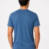 Men's Sky Blue Slub Performance V-Neck Size:Extra Large