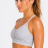 WhatsApp Image 2026-05-06 at 13.22.55 Original Gymshark Elevate Ruched Sports Bra – Light Grey Size: Small