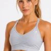 WhatsApp Image 2026-05-06 at 13.22.56 Original Gymshark Elevate Ruched Sports Bra – Light Grey Size: Small