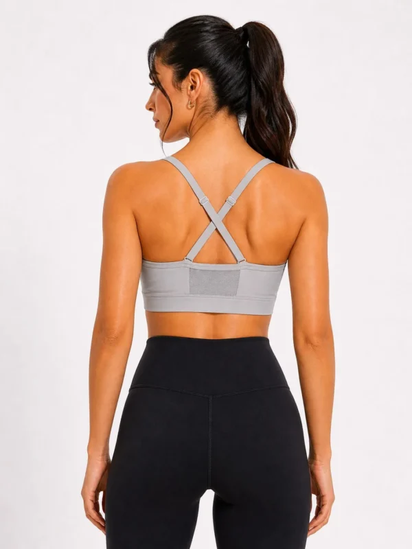 WhatsApp Image 2026-05-06 at 13.25.54 Original Gymshark Sculpt Cross-Back Training Sports Bra – Light Grey Size: Medium - view 2