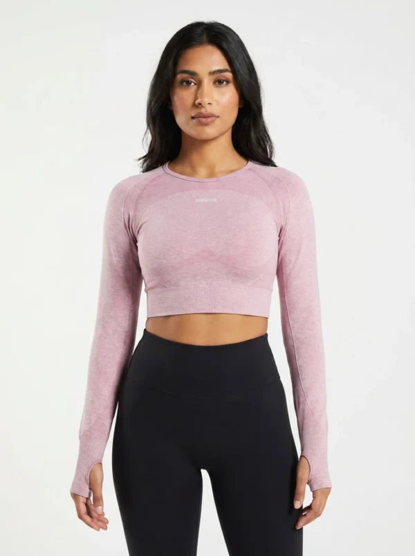 make_a_new_Picture_with_202605011314 Original Gymshark Vital Seamless 2.0 Long Sleeve Crop Top Size Medium