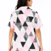 Original YATTA Golf Women’s Geometric Print Performance Polo Shirt – Pink Multi (XL)