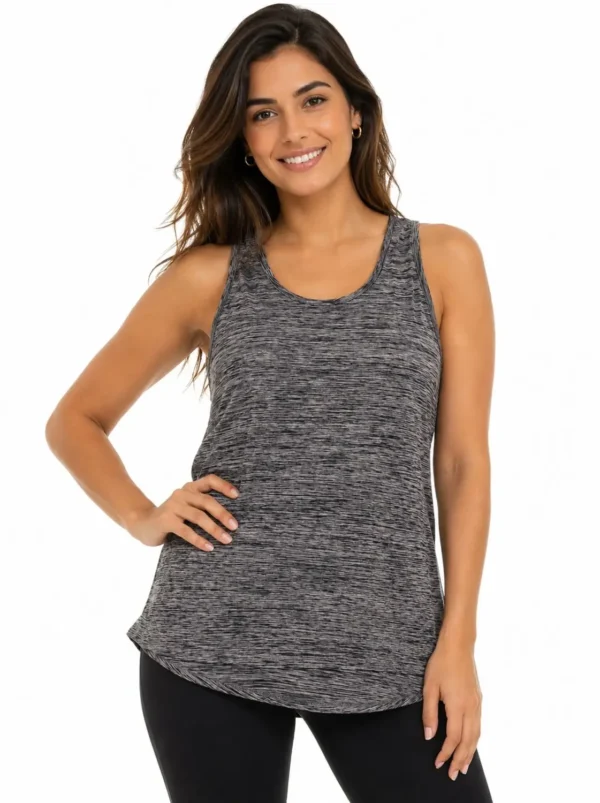 Original Athletic Works Women’s Space-Dye Racerback Performance Tank Top – XXL (2XG)