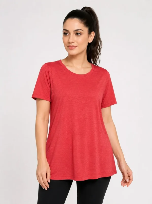 027 Original Skechers Women’s Heathered Coral Performance Tunic Top – Size Small