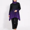 032 Women’s Purple Ombre Asymmetrical Tunic Top XL