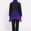 033 Women’s Purple Ombre Asymmetrical Tunic Top XL