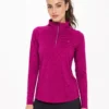 Original Old Navy Active Go-Dry Women’s Performance 1/4 Zip Pullover – Heather Magenta Small
