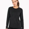 040 OriginalGoodfellow & Co. Heather Black Long Sleeve Pocket T-Shirt