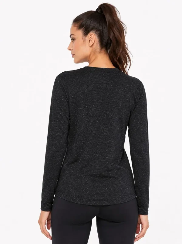 041 OriginalGoodfellow & Co. Heather Black Long Sleeve Pocket T-Shirt - view 2