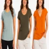 Women’s 3-Tee Bundle – Sage Green, Olive Green & Sunset Orange Tees