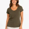 Women’s 3-Tee Bundle – Sage Green, Olive Green & Sunset Orange Tees - view 3