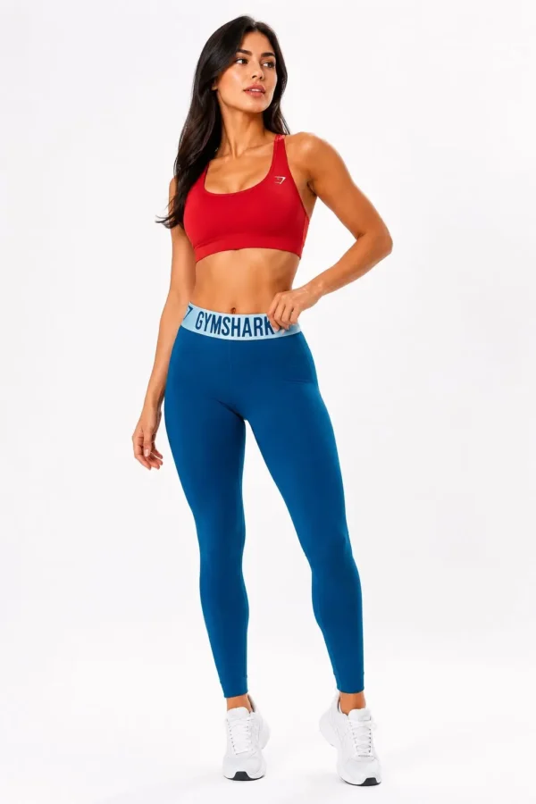 073 Original Gymshark Velocity Blue Performance Leggings Small