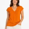 Women’s 3-Tee Bundle – Sage Green, Olive Green & Sunset Orange Tees - view 4