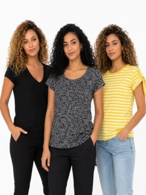 089 Women's Premium Casual Tops Bundle – Pack of 3 (Large | Bust 42")