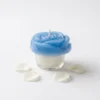 1001 Blue Lavender Bloom Rose Candle - view 3