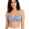 1008 Original Gymshark Elevate Light Light Blue Strappy Sports Bra Small