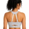 Original Gymshark Whitney Simmons Adjustable Medium Support Sports Bra – Light Grey Medium