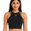 1017 Original Gymshark Racerback Training Crop Tank – Black Large