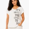 Women’s 3-Top Bundle – Minnie Graphic Pink, Tropical Navy Floral & Little Things Statement Tees - view 4