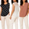 Women’s 3-Top Combo – Midnight Butterfly Bliss, Pearl Lace Elegance & Dusty Rose Luxe Tops