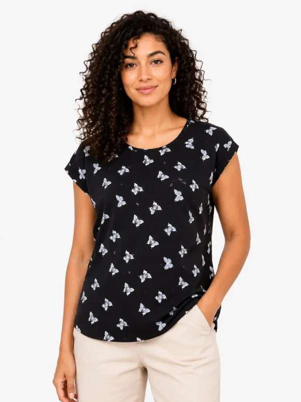 Women’s 3-Top Combo – Midnight Butterfly Bliss, Pearl Lace Elegance & Dusty Rose Luxe Tops - view 2