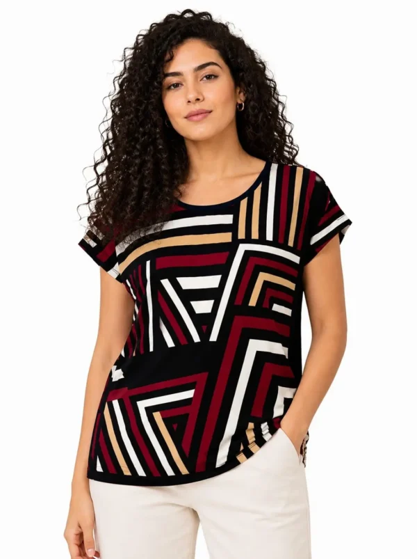 131 Women’s 3-Top Combo – Ruby Geometric, Butterfly Bloom & Ocean Breeze Tops - view 2