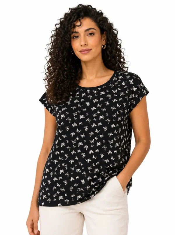 132 Women’s 3-Top Combo – Ruby Geometric, Butterfly Bloom & Ocean Breeze Tops - view 3