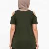 High-quality_8k_photorealistic_studio_portrait_202606100235 The Olive Green Cold-Shoulder Tunic Top Size: X-Large