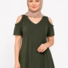 High-quality_8k_photorealistic_studio_portrait_202606100236 The Olive Green Cold-Shoulder Tunic Top Size: X-Large