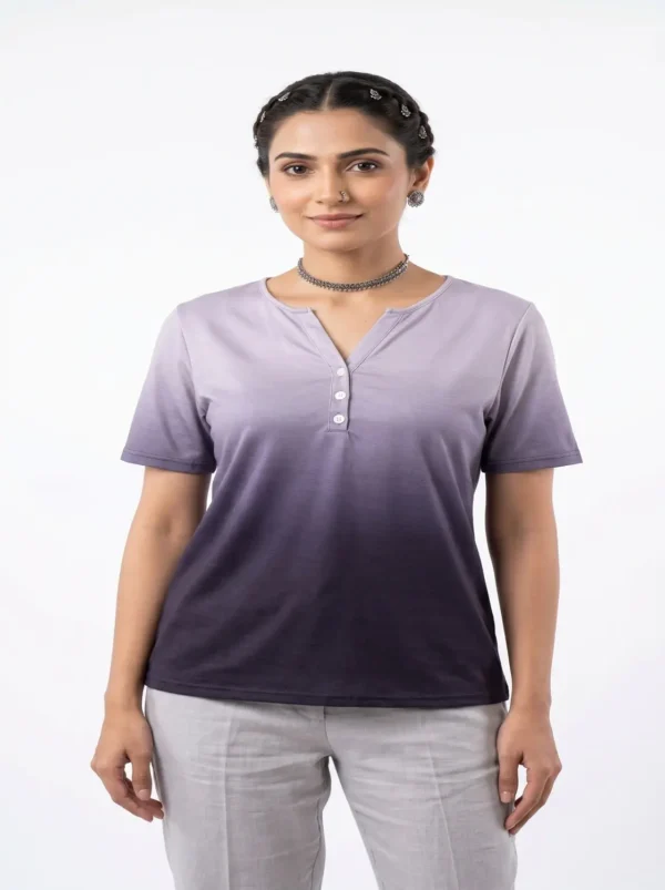 Women’s 3-Top Bundle – Love is Endless, Gilded Trim Neutral & Ombre Henley - view 3